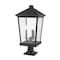 Z-Lite Beacon 3 Light Outdoor Pier Mounted Fixture, Oil Rubbed Bronze & Clear Beveled 568PHXLR-533PM-ORB - alternate 2